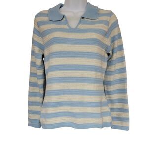 Casual Sweater with Metallic Thread